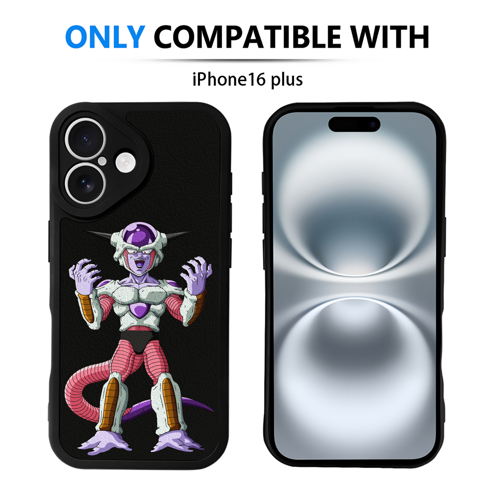 （画像用） ドラゴンボール フリーザ DRAGON BALL Frieza 【iPhone 16シリーズ対応】シリコンスマホケース（レザー調） 材質：シリコン